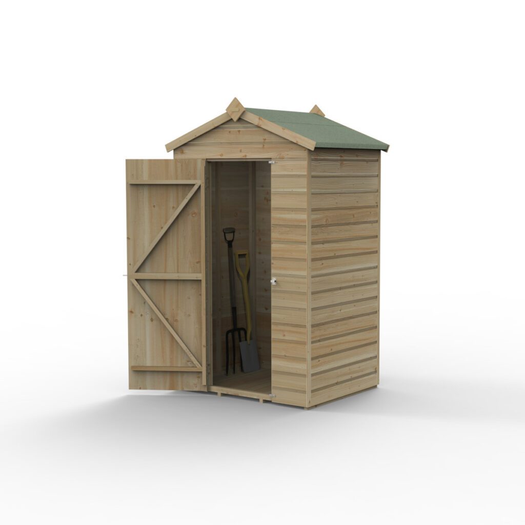 Beckwood 4×3 Apex Shed – No Windows with Installation 5013053196823 2